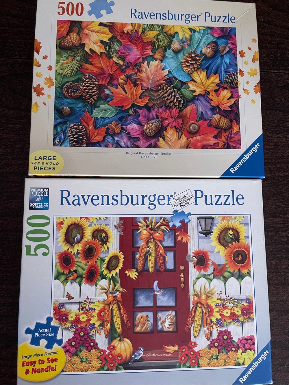 2 Ravensburger Large Piece Autumn puzzles